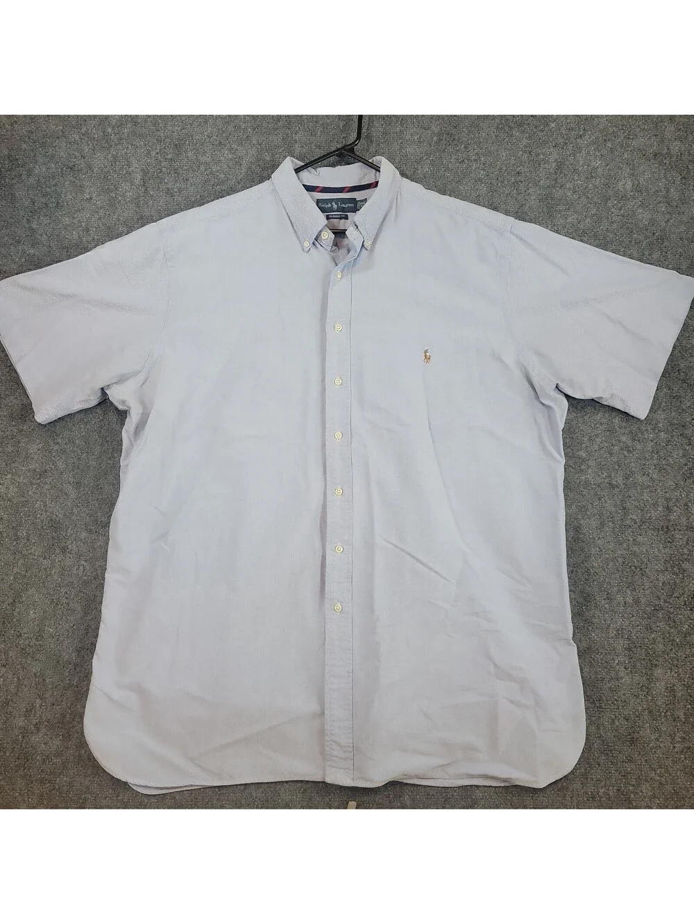 Polo Ralph Lauren Shirt Mens SZ 2XLT Light Blue Oxford SS Classic Tall 510